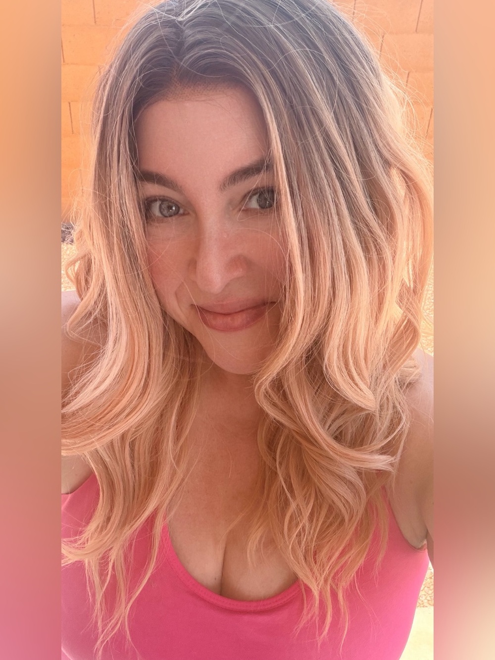 Chelsey Smith Crowns Blonde Peach Balayage Women’s Hair Style